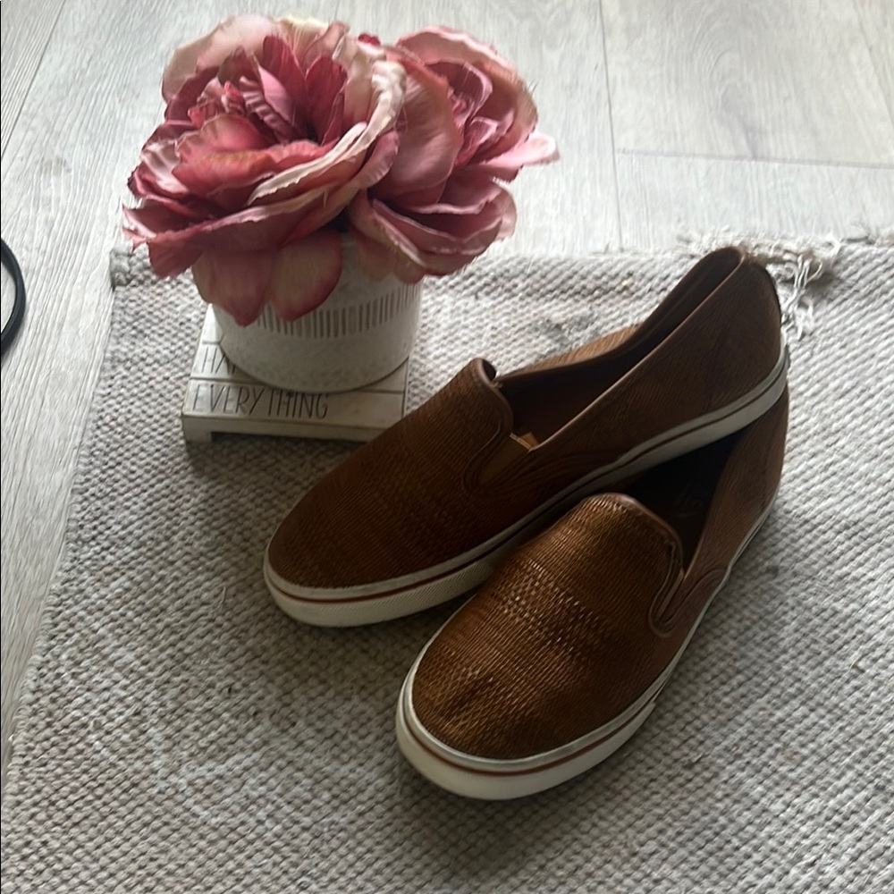 Brown Slip-On Sneakers